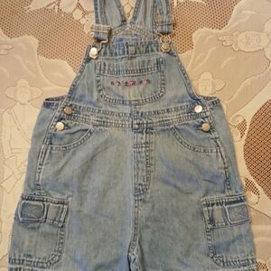 Girls Curfew Kids Blue Jean Overalls Size Large